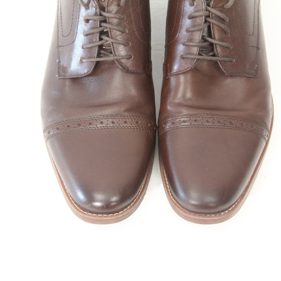 Rockport Mens Dress Shoes sz 12 Brown Leather Brogue Cap Toe Oxford main image 7